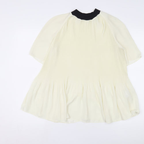 COS Women's Ivory Chiffon Blouse, Size 16 Kimono Style