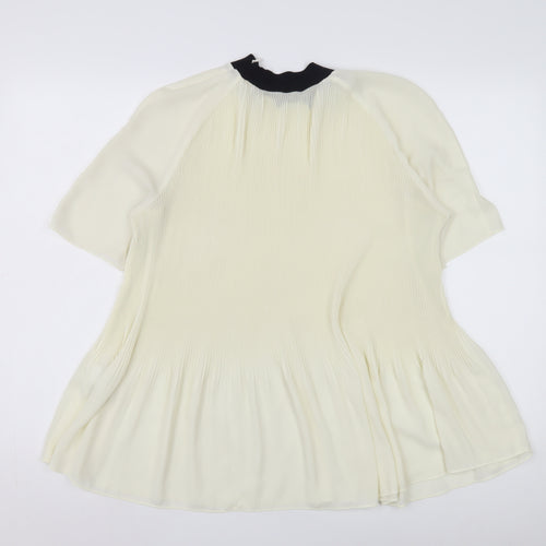 COS Women's Ivory Chiffon Blouse, Size 16 Kimono Style