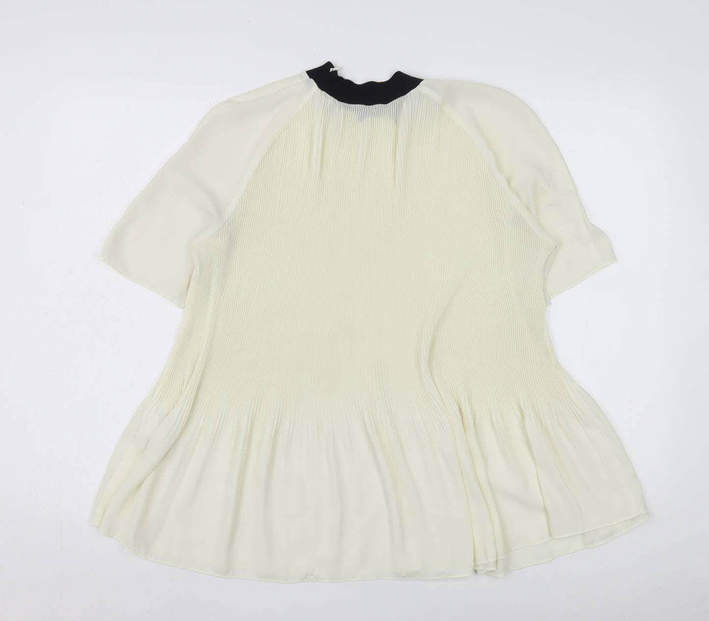 COS Women's Ivory Chiffon Blouse, Size 16 Kimono Style