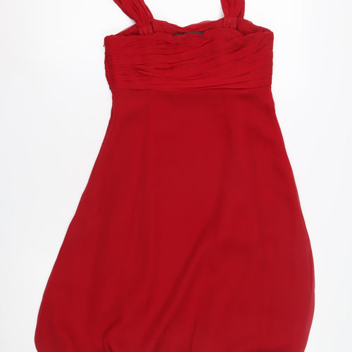 Coast Women Red Bubble Hem Party Dress Size 10