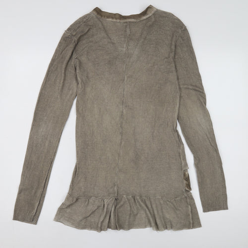 Rose and Crown Women's Beige V-Neck Top, Size L
