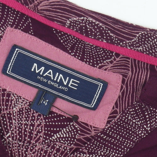 Maine Women's Tunic Blouse, Size 14, Floral Pattern