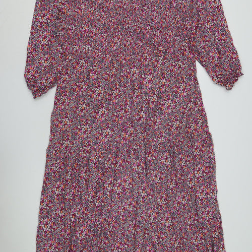 Oliver Bonas Women's Multicoloured Floral Midi Dress
