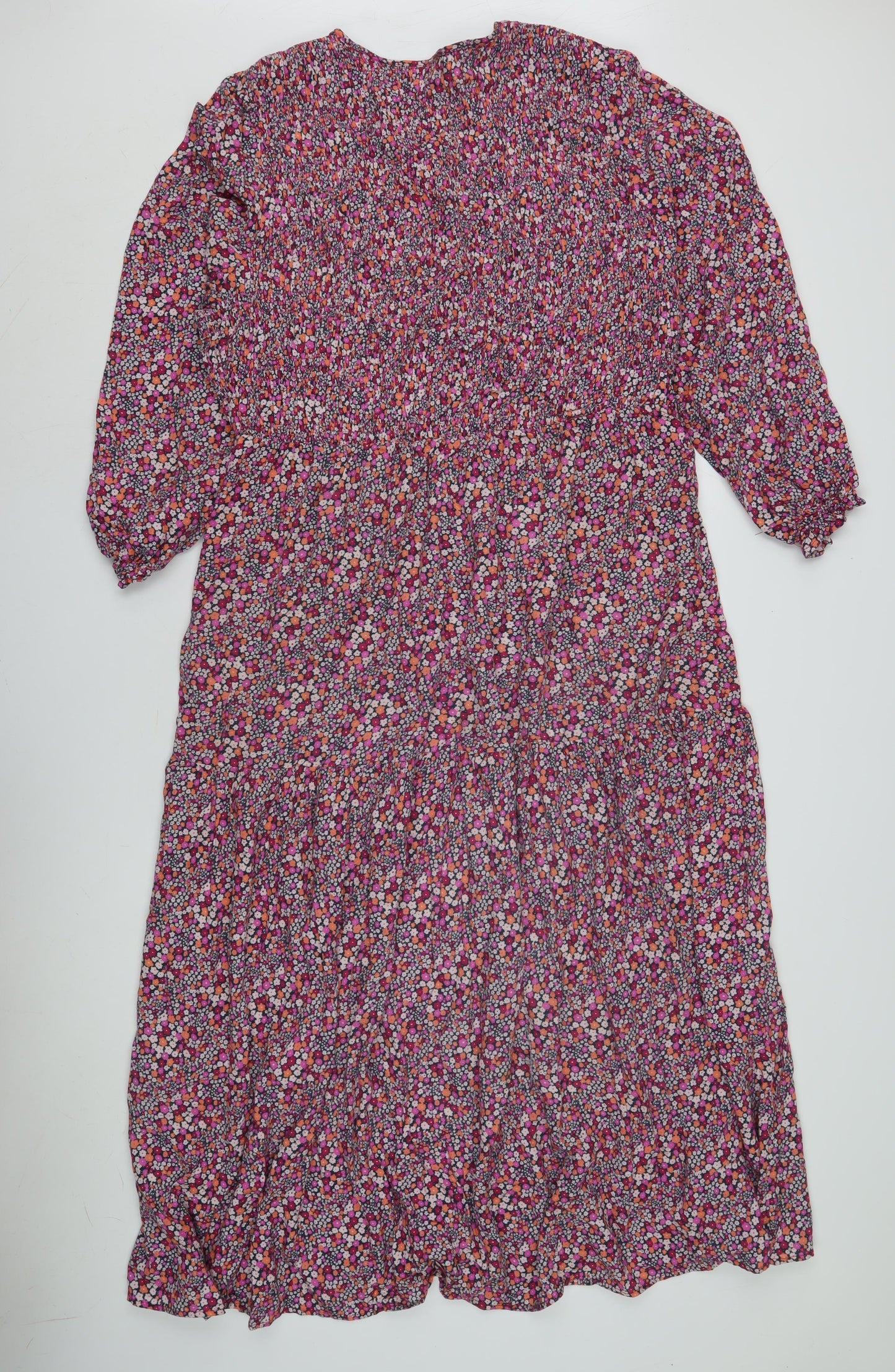 Oliver Bonas Women's Multicoloured Floral Midi Dress