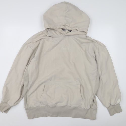 Superdry Men's Beige Pullover Hoodie M Relaxed Fit