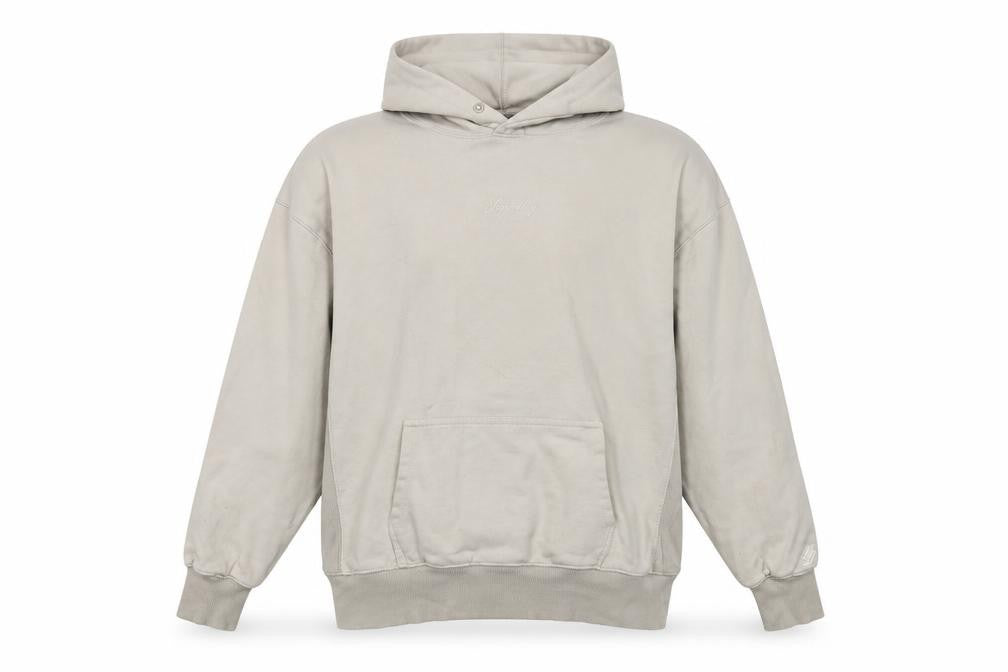 Front view of Superdry Men's Beige Pullover Hoodie M Relaxed Fit