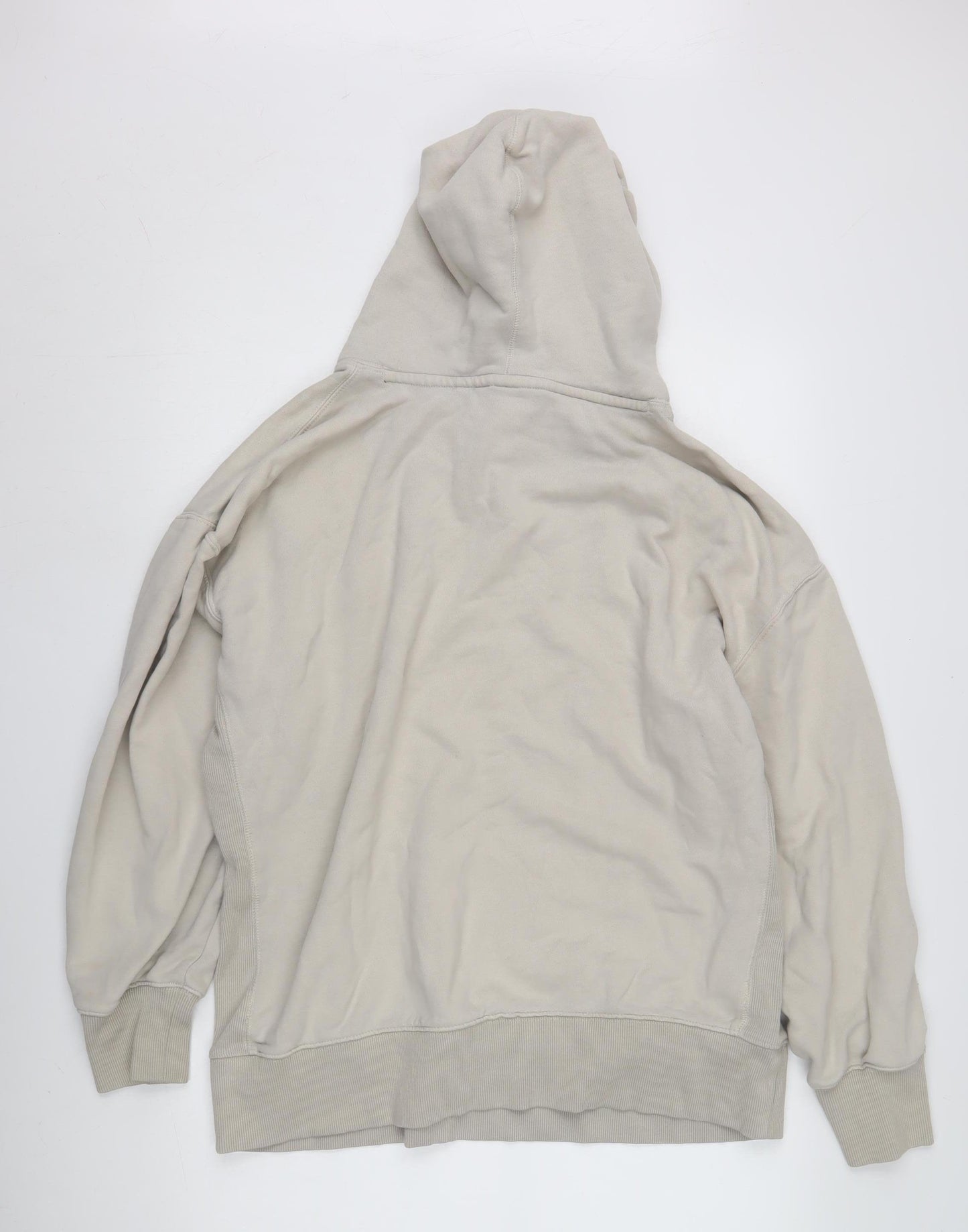 Superdry Men's Beige Pullover Hoodie M Relaxed Fit
