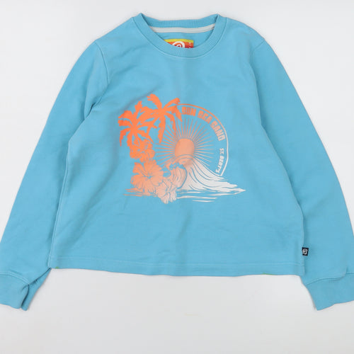 St. Bert's Girls Blue Pullover Sweatshirt 9-10 Years - Graphic Beach