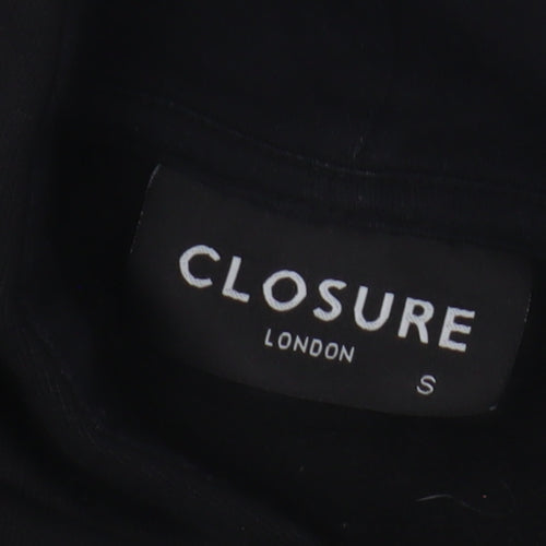 Closure London Men's Black Hoodie S with Graphic Print