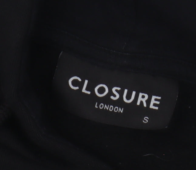 Closure London Men's Black Hoodie S with Graphic Print