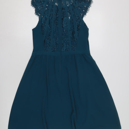 Warehouse Women's Blue Sleeveless Dress, Size 12