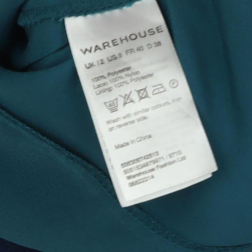 Warehouse Women's Blue Sleeveless Dress, Size 12