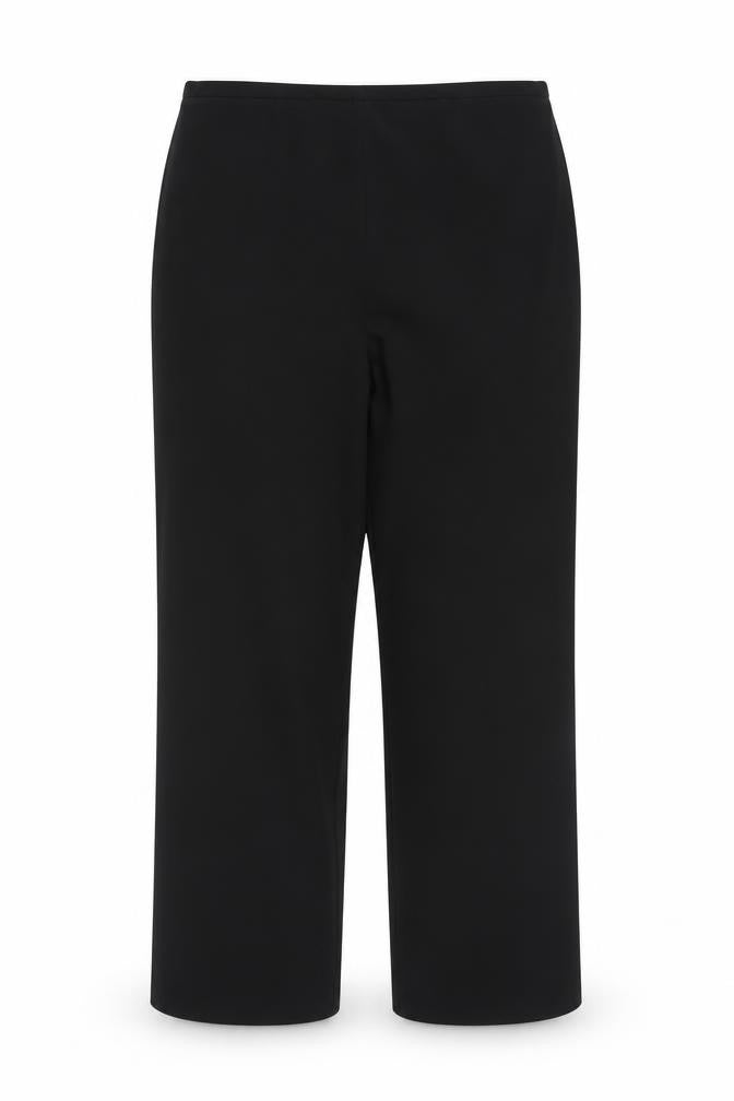 Front view of Olsen Collection Women's Black Straight Trousers