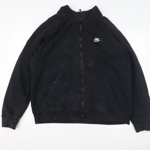 Nike Men's XL Black Full Zip Sweatshirt with Logo