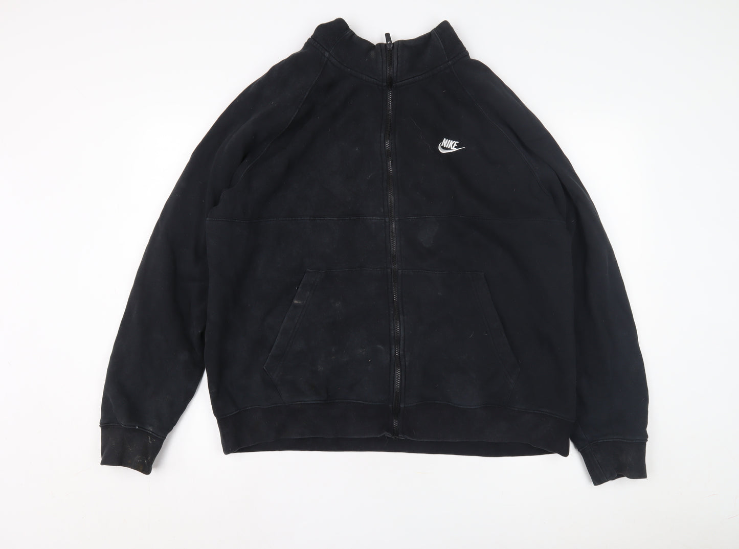 Nike Men's XL Black Full Zip Sweatshirt with Logo