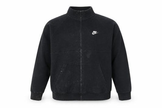 Front view of Nike Men's XL Black Full Zip Sweatshirt with Logo