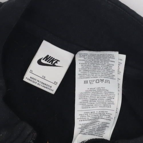 Nike Men's XL Black Full Zip Sweatshirt with Logo