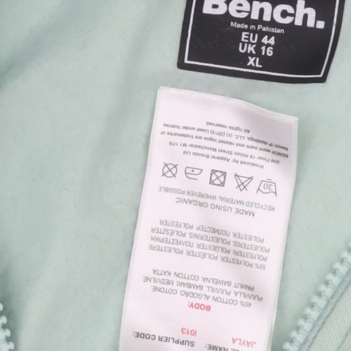 Bench Green Cotton Blend Hoodie Size XL