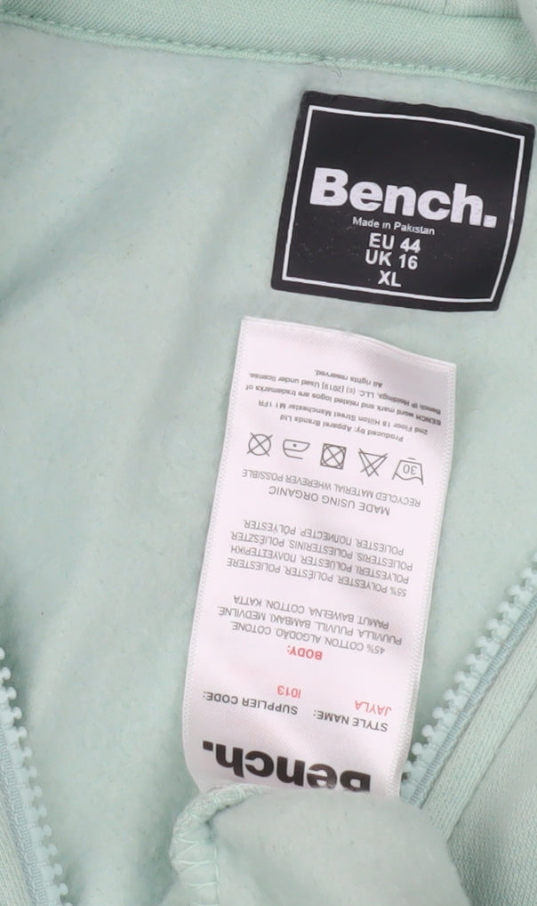 Bench Green Cotton Blend Hoodie Size XL