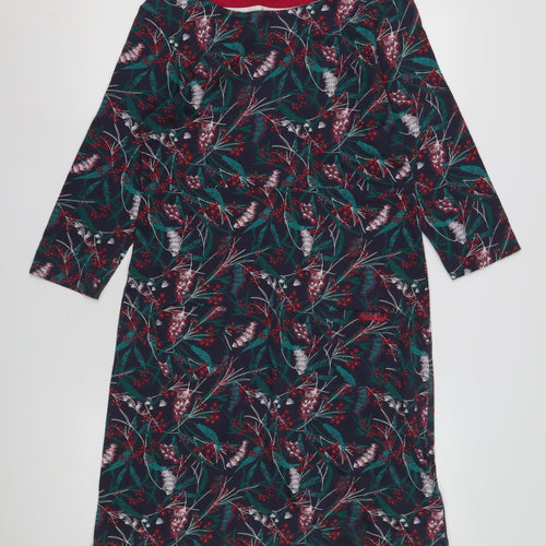 Weird Fish Women's Multicoloured 3/4 Sleeve Dress