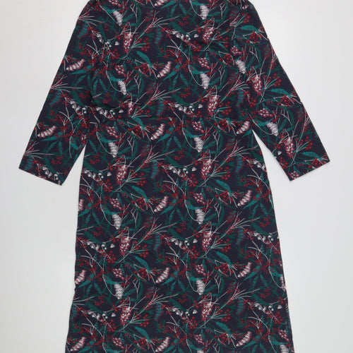 Weird Fish Women's Multicoloured 3/4 Sleeve Dress
