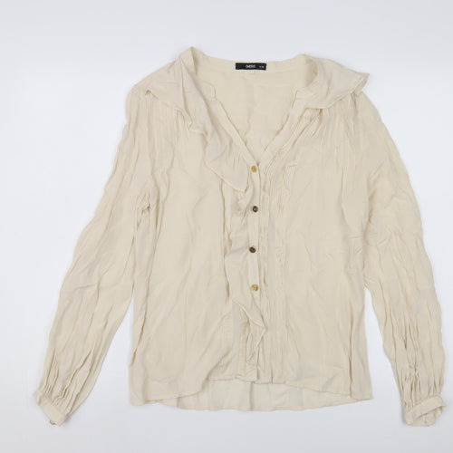 Oasis Women's Ivory Blouse, Size 12, Long Sleeve