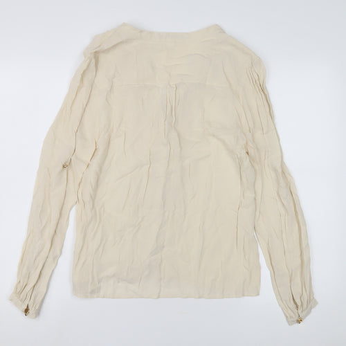 Oasis Women's Ivory Blouse, Size 12, Long Sleeve