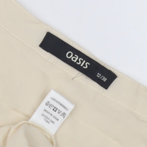 Oasis Women's Ivory Blouse, Size 12, Long Sleeve