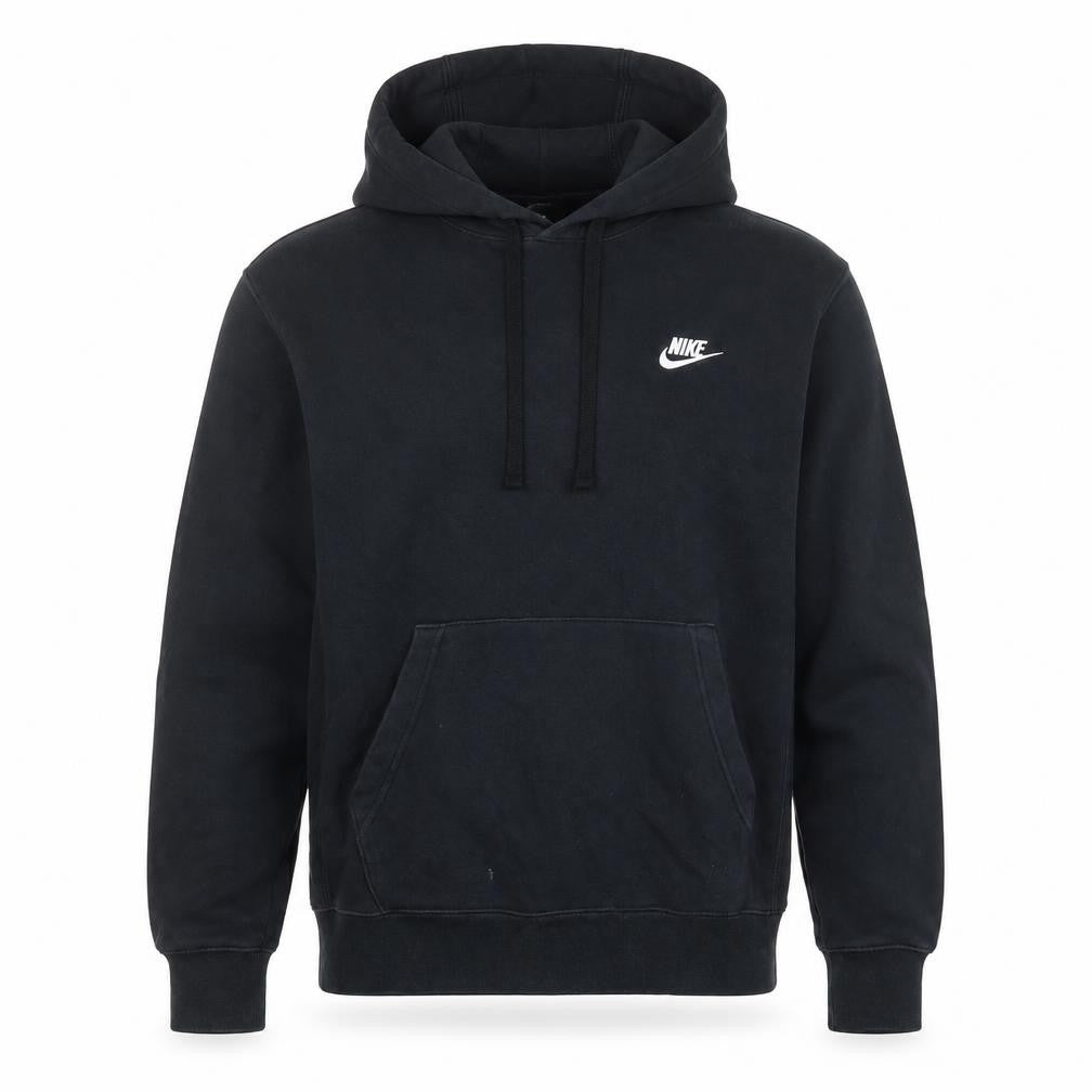 Front view of Nike Men's Black Hoodie, size S, Pullover Style