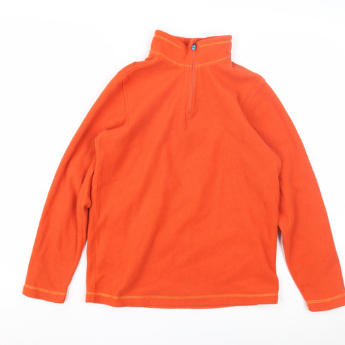Lands' End Boys Orange 1/2 Zip Sweatshirt Size 10-11 Years