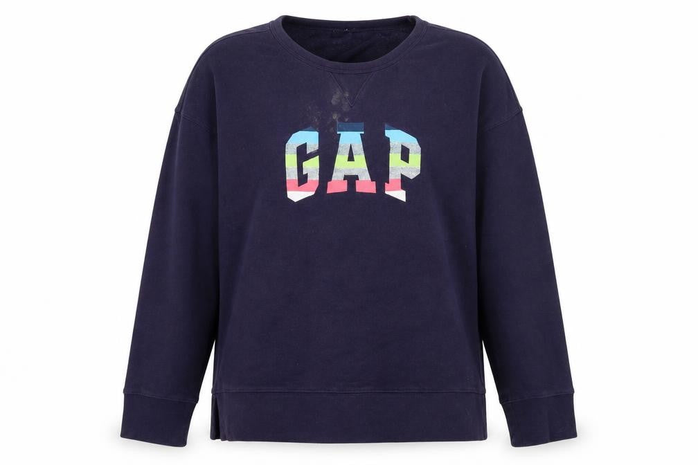 Gap Women's Blue Pullover Logo Sweatshirt M Casual