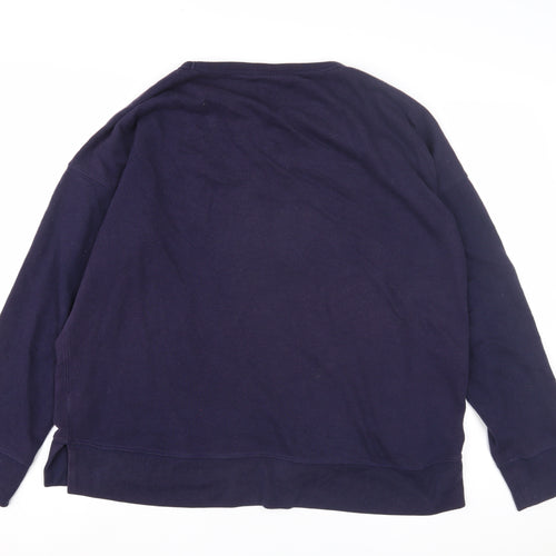 GAP Women's Blue Pullover Logo Sweatshirt M Casual