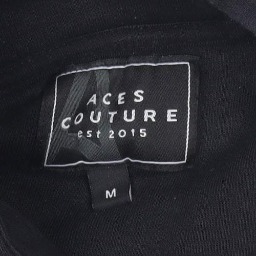 ACES Couture Women’s Black Embroidered Pullover Hoodie - M