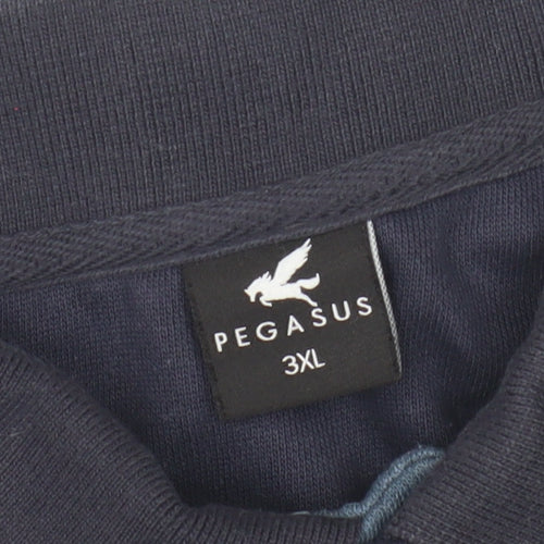 Pegasus Men's Blue Collared Sweatshirt 3XL