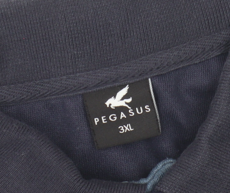 Pegasus Men's Blue Collared Sweatshirt 3XL
