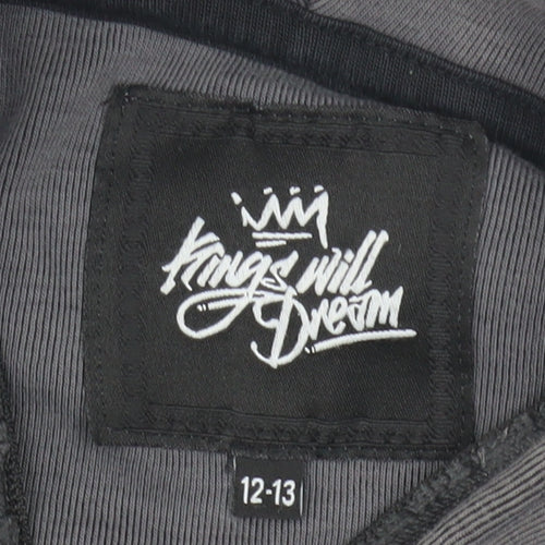 Kings Will Dream Boys Grey Full Zip Hoodie 12-13 Years