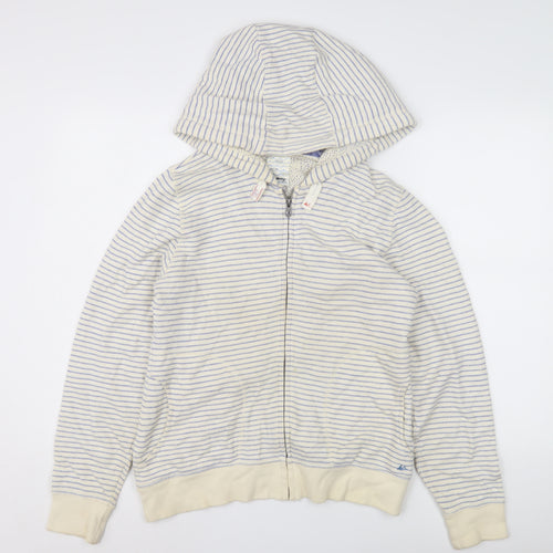 Mantaray Women’s Ivory Striped Hoodie, Size 12