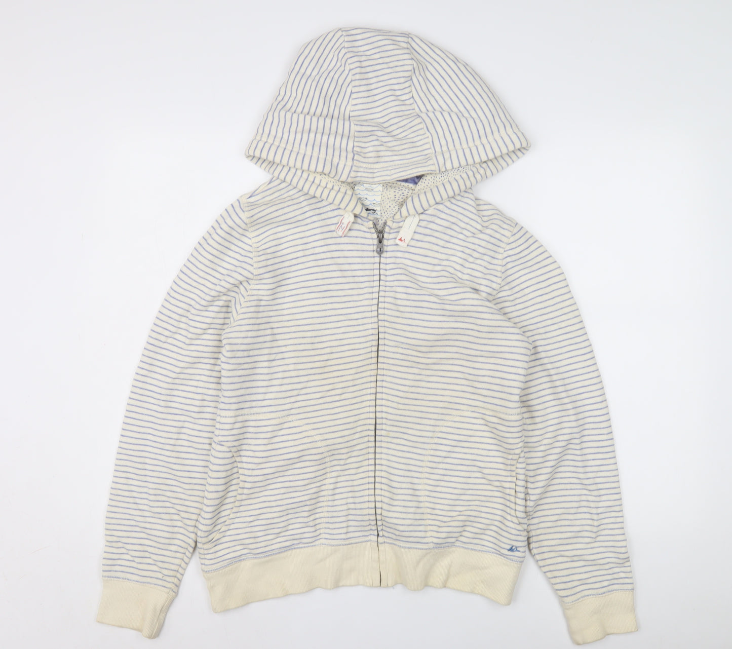 Mantaray Women’s Ivory Striped Hoodie, Size 12