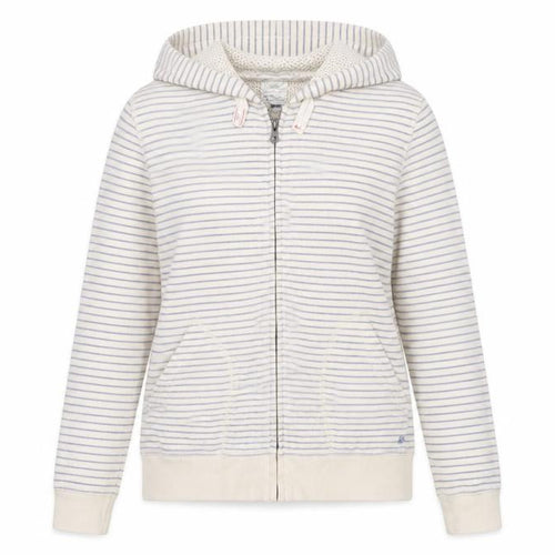 Mantaray Women’s Ivory Striped Hoodie, Size 12