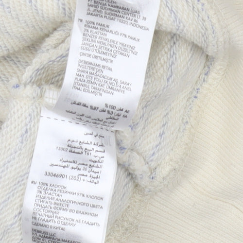 Mantaray Women’s Ivory Striped Hoodie, Size 12