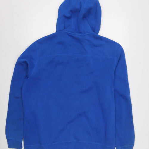 Adidas Men's XL Blue Full Zip Hoodie with Logo
