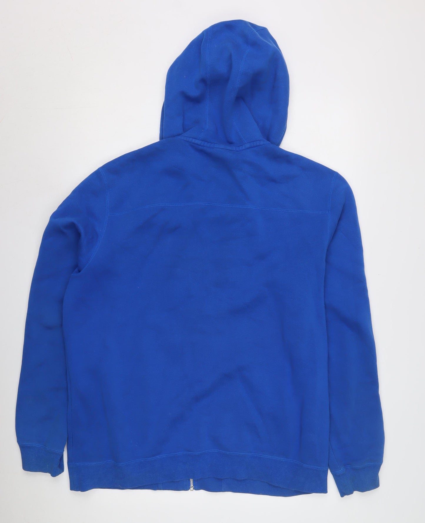 Adidas Men's XL Blue Full Zip Hoodie with Logo