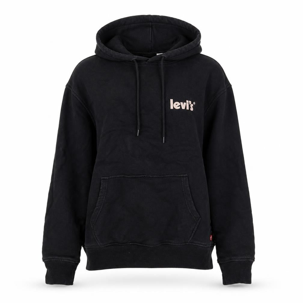 Front view of Levi's unisex black xs pullover hoodie