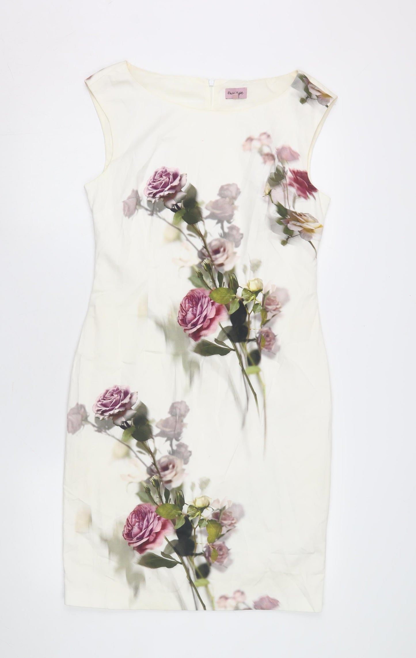 Phase Eight Women's Ivory Floral Sheath Dress - Size 12