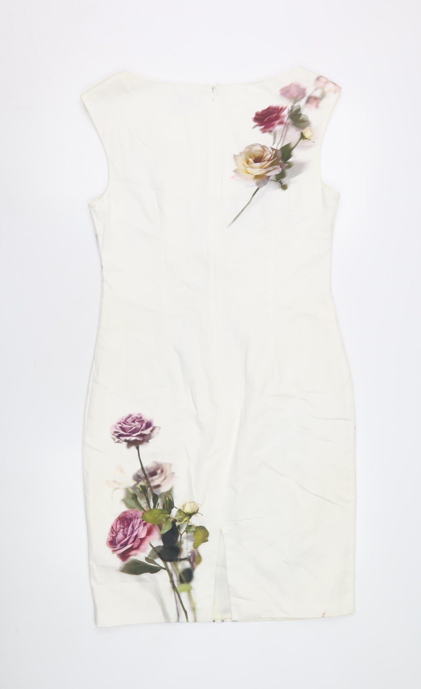 Phase Eight Women's Ivory Floral Sheath Dress - Size 12