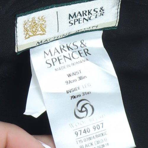 Marks and Spencer Men's Black Trousers 38/31