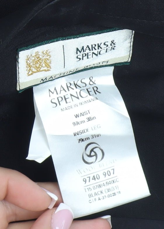 Marks and Spencer Men's Black Trousers 38/31