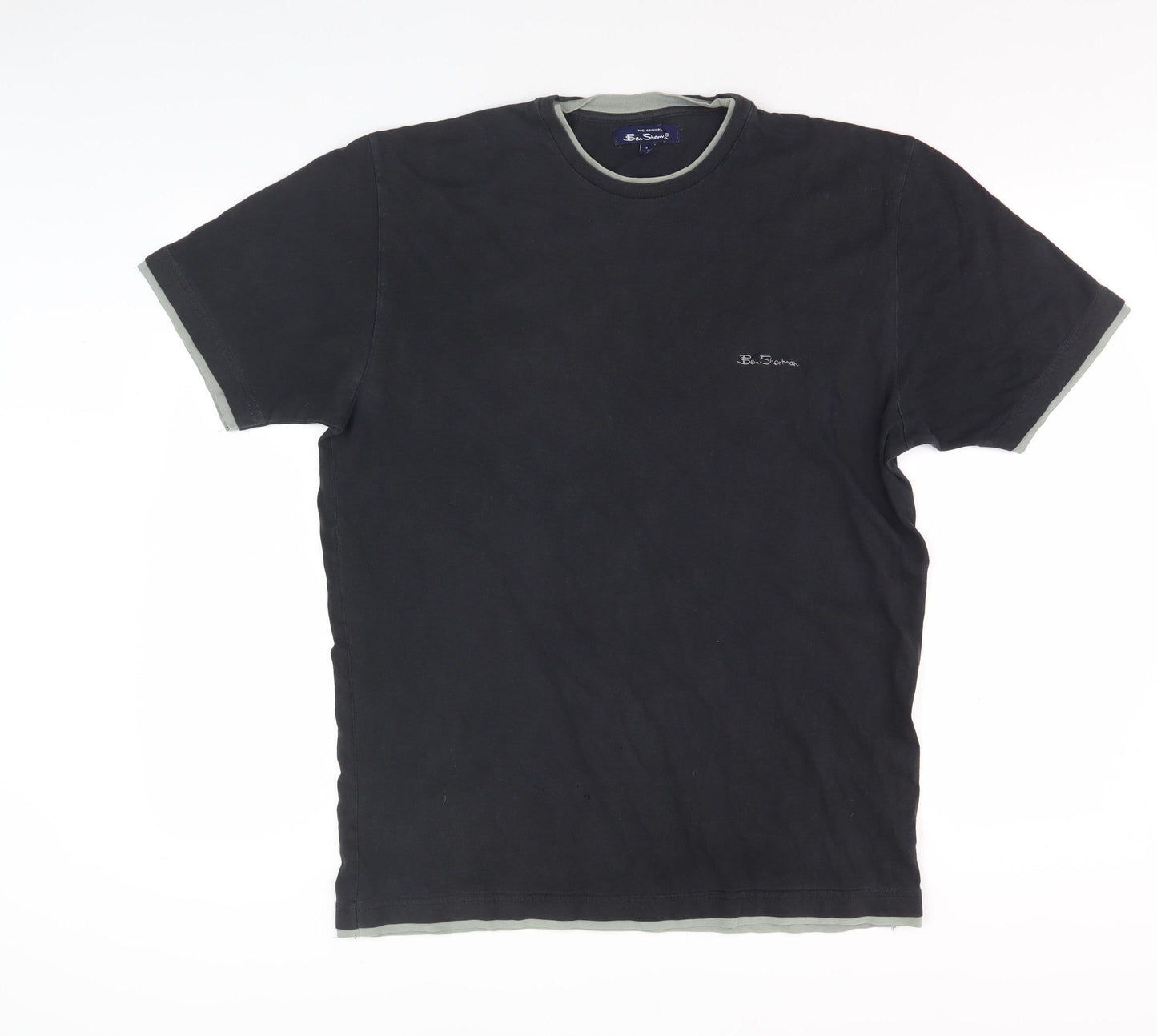 Ben Sherman Men's Black XL Crew Neck T-Shirt Logo