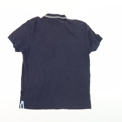 Canterbury Men's Blue Polo Shirt, Medium, Logo Accent
