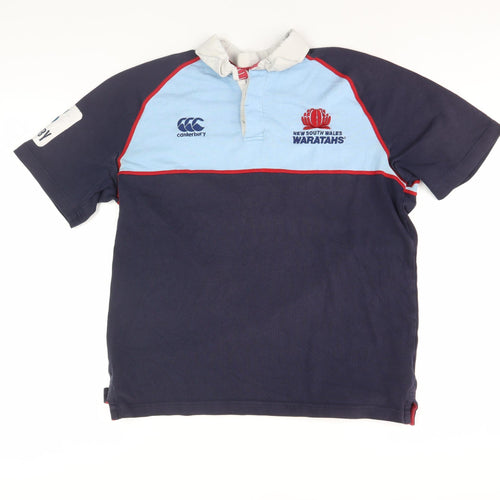 Canterbury Men's Blue Rugby Polo Shirt M